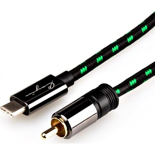 Type-C to RCA SPDIF Coaxial Audio Cable CS-30TCR for Cayin i5 Portable Player DAPs iDAC-6 75 ohm