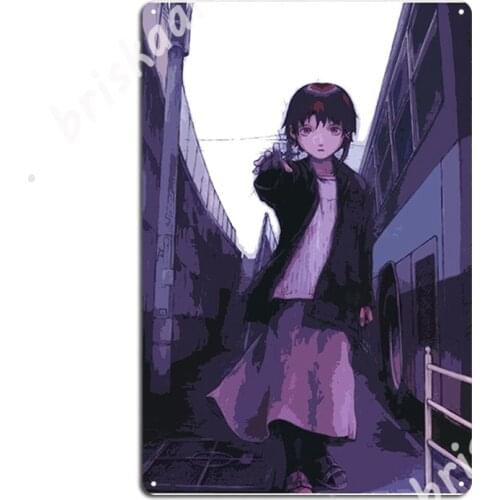 Lain Serial Experiments Lain Metal Signs pub Mural Funny Plaques Tin sign Posters