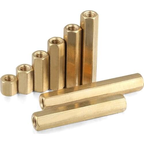 M2 M2.5 M3 M4 M5 Brass Hex Male Female Standoff Pillar Stud Mount Spacer Hexagon PCB Motherboard Hollow Bolt Screw