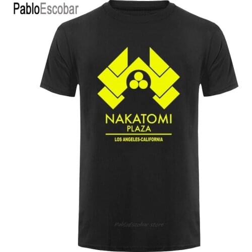 Nakatomi Plaza Inspired by Die Hard Printed T-Shirt Top Tee 100% Cotton Humor Men Crewneck Tee Shirts Tops Tshirt