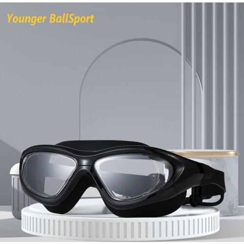 Big Frame Professional Swimming Waterproof Soft Silicone Glasses Swim Eyewear Anti-Fog UV Men Women Goggles Diving Glasses Adlut