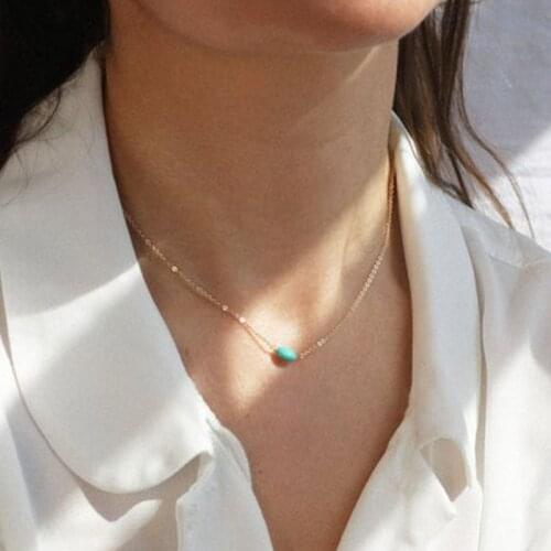 Turquoise Choker Necklace Dainty Choker Simple Necklace Delicate Necklace Turquoise Necklace