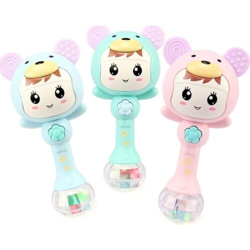 Baby Rattle Toy Educational Children Music Hand Rattles Teether For Babies Bed Mobile 0-12 Months Newborn Toy Christmas Gifts