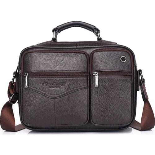 2019 Famous design business briefcase genuine leather mens bag men crossbody bag fashion mens totes bag handbag shoulder bag