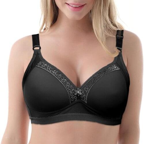 Plus Size Womens Bra Lingerie Cozy Light Padded Brassiere Soft Ladies Wireless Underwear Bralette Bh Tops A B C Cup