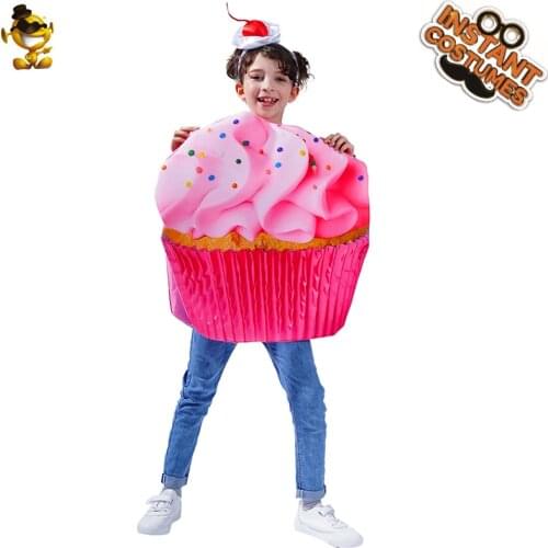 New Design Girls Pink Ice Cream Tunic Carnival Costume Role Playing Fancy Dress Kid Ice Cream Costume For Girls
