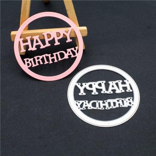Happy birthday DIY Scrapbooking Photo Album Paper Card Craft Cute Embossing Metal Cutting Dies Stencils Scrapbooking die cut