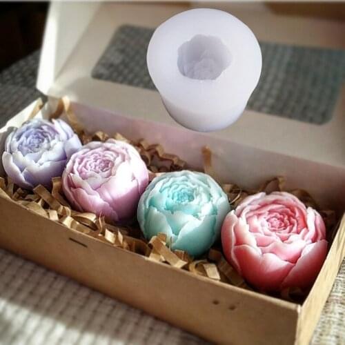 DIY Homemade Bud Rose Silicone Mold Flower Cold Soap Candle Aromatherapy Gypsum Cake Mold Flower Bud Rose Silicone Mold