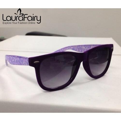 Laura Fairy Fashion Design Travel Velvet Flocking Sunglasses Women Gradient Uv400 Lenses Wrap Sun Glasses 2016