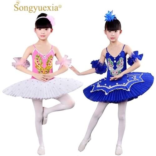 SONGYUEXIA Children Ballet Tutu Skirt kid Swan professional ballet tutu Skirt Girl bailarina gymnastics leotard dress 4COLOR