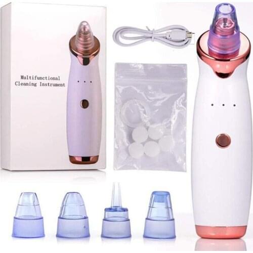 Vacuum Blackhead Remover Facial Pore Acne Pimple Removal T Zone Nose Cleanner Face Skin Care Beauty Suction Device USB Recharge