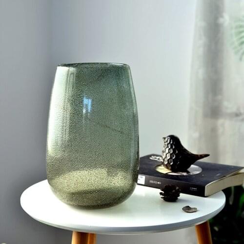 Gray bubbles art Glass Vase for wedding decoration home decor Tabletop vases for flowers Styling of mermaid terrarium Clear