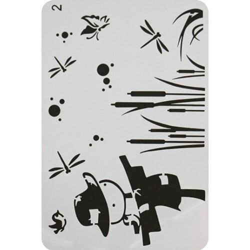1pc Stencil Scarecrow Painting Template Embossing DIY Craft Bullet Journal Accessories Sjablonen For Scrapbooking Reusable Decor