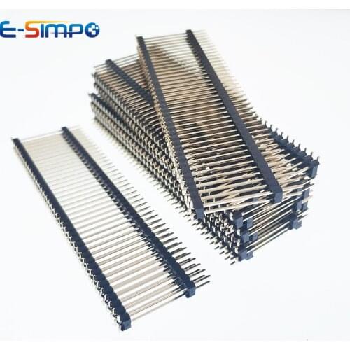 2.54mm SMT Double Row Board Spacer Surface Mount Breakable Double Plastic L30mm GoldPlated Mating 22mm PCB Male Pin Header