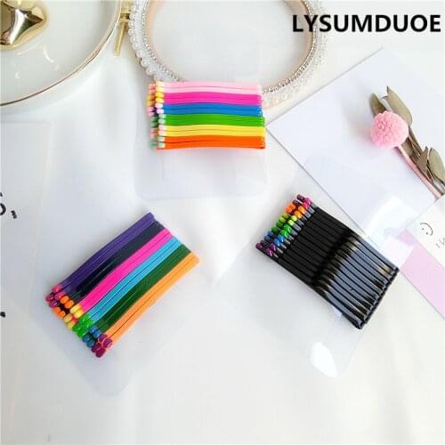 New Girl Candy Black Bob Pin BB Clip Rainbow Barrette Children Hairpin Wedding Accessory Hairgrip Women Jewelry Hair Accessories