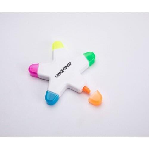 Free 1 Color logo 5 end promotional highlighter gift /office/school supply/ business /ad pen/company logo