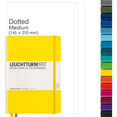 Leuchtturm1917 Notepad Medium (A5), Hard Cover, 251 Numbered Pages - Dotted
