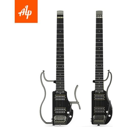 ALP Headless Travel Electric Guitar Double Humbucker ADS-201H Ebony Finger Board Foldable