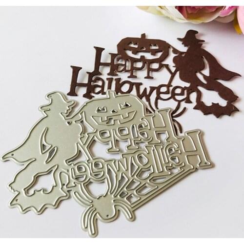 Halloween Witch Metal Cutting Dies Scrapbooking Mold Stencil Die Cuts Card Making DIY Craft Embossing New Die For 2020