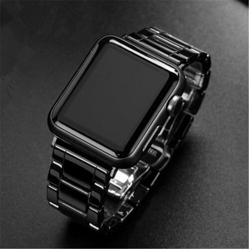 Ceramic Strap for Apple Watch Bands 44mm 40mm iWatch Series se 6 5 4 3 Band for iWatch Smart Watch Bracelet 42mm 38mm Men Women