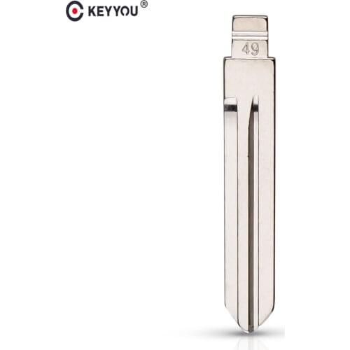 KEYYOU 10Pcs/lot 49# KD Remote Key Blank Blade Metal Flip Blade Type # 49 New For Nissan Folding Key