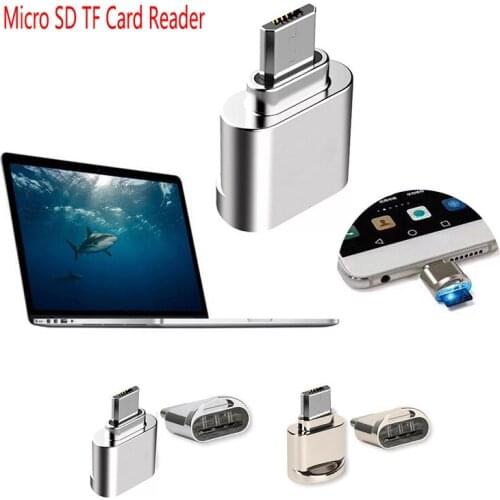 Micro Usb 2.0 Otg Phone Mini Memory Card Reader Adapter Aluminum Card Reader