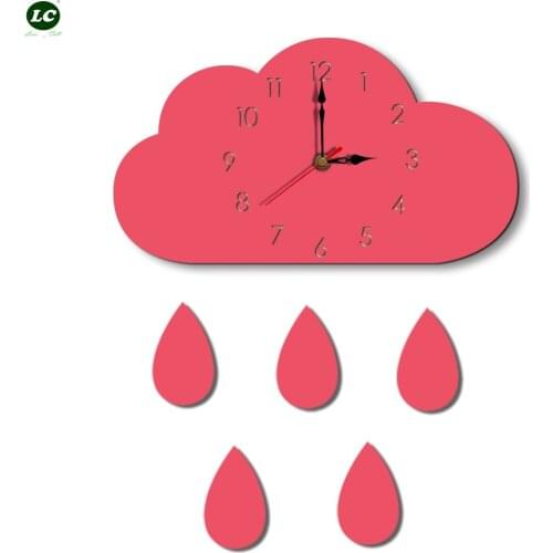 Wall Clock Wall Watch Cloud Creative Home Cartoon living Room Popular Style Acrylic Childrens Watch clocks Wall Home Decor
