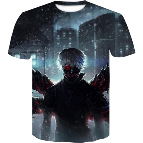 Tokyo Ghoul T Shirts 3D T-shirt Anime T Shirt Men Tshirt Oversized Harajuku Tee Shirt Homme Funny Clothing Japanese Streetwear