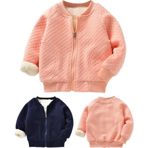 0-4T Kids Clothes Baby Thick Velvet Jacket For Girls Coat Winter Warm Girl Boy Outerwear Infant Cotton Outfit Children Overcoat