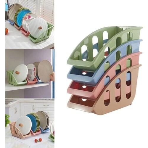 Card Slot Bowl Storage Basket Rack Drain Holder Shelf Plastic Home Kitchen Dish Shelf Tools