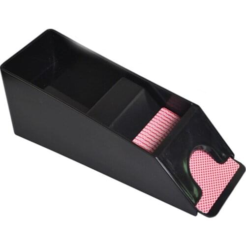 Plastic Playing card shuffler Poker card shoe DeluxeTexas Hold'em Baccarat Poker Dealer Black 1-4 poker 1pcs