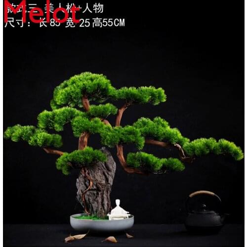 Root Carving Crafts Artificial Greeting Pine Tree Bouldering New Chinese Book Desktop Living Room Desktop Bonsai Decoration