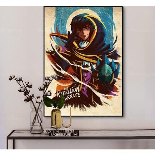 Code Geass Posters Japanese Cartoon Wall Stickers White Coated Paper Prints High Definition Livingroom Bedroom Home Art