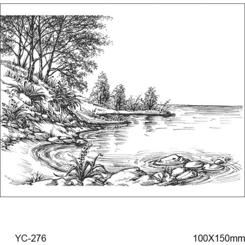 Scenery Transparent Clear Stamps For DIY Scrapbooking/Card Making Stamps Fun Decoration Supplies