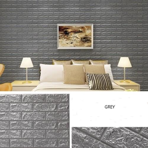 15pcs Self adhesive Wallpaper Peel and Stick 3D Wall Panel Living Room Brick Stickers Bedroom Kids Room Brick Papers Home Decor
