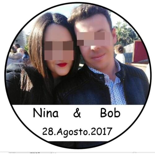 Print photo Personalized Tag Gift Tags Bridal Shower Self-Adhesive Stickers Favor Paper Custom Sticker Wedding Decoration LOGO