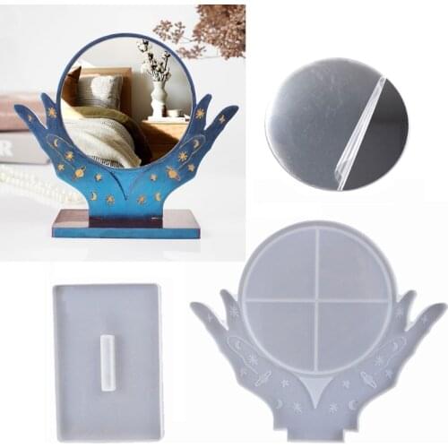 Desktop Makeup Mirror Silicone Mold is Suitable for Resin Epoxy Resin Diy Craft Earrings Pendant Earrings Jewelry Making Dropshi