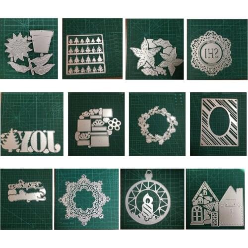 Snowflake Leaf Letter Santa Elk Christmas 2021 metal cutting mold scrapbook embossing paper card photo album craft paper cutting
