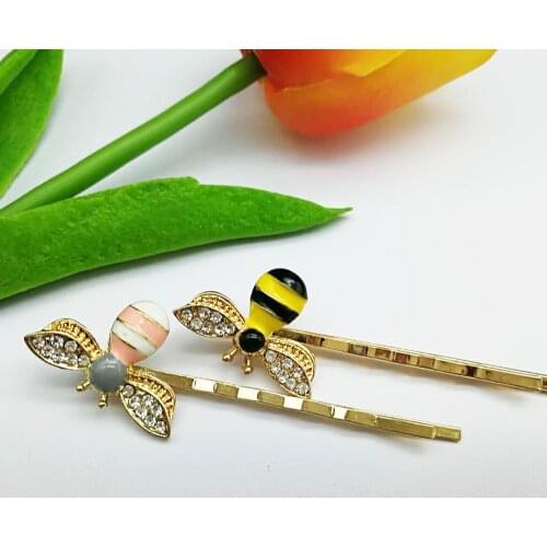 Fashion Women Girl Bee Rhinestone Hairgrip Girls Hair Accessories Hair Clip Lovely Hairpin Hair Ornaments Accessories