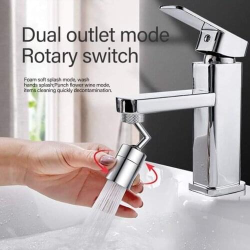 Universal Splash Filter Faucet 720° Spray Head Anti Splash Filter Faucet Children Movable Kitchen Tap Water Saving Nozzle