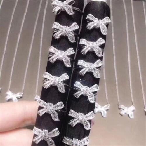 Bowknow Lab Diamond cz ring Real 925 Sterling silver Engagement Wedding Band Rings for women Bridal Statement Party Jewelry Gift