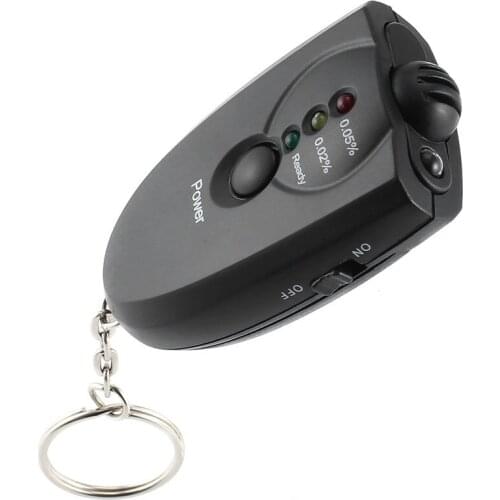 1PCS Portable Keychain Alcohol Tester Digital Alcohol Breath Tester Breathalyzer Analyzer LCD Detector Backlight Light