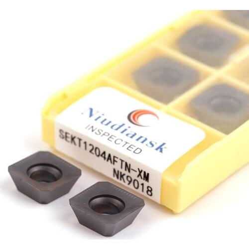 10Pcs SEKT1204AFTN-XM NK9018 NK9030 CNC Lathe Quartet Turning Tools Cut Milling Blade Carbide Insert Machining Sharp Easy To Use