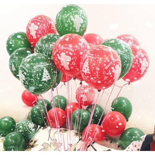 100Pcs 16 Inch Mixed Color Cartoon Christmas Style Children Entertainment Balloon Inflatable Toys Festival Decorations Supplies