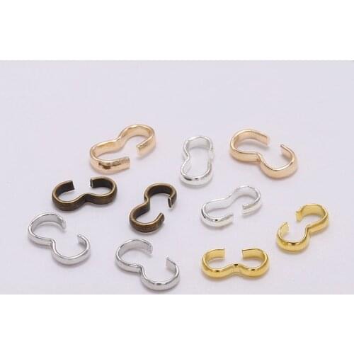 100pcs/lot Gold connectors for jewelry making Findings Accessories DIY bracelet connector charms conector metal Supplies