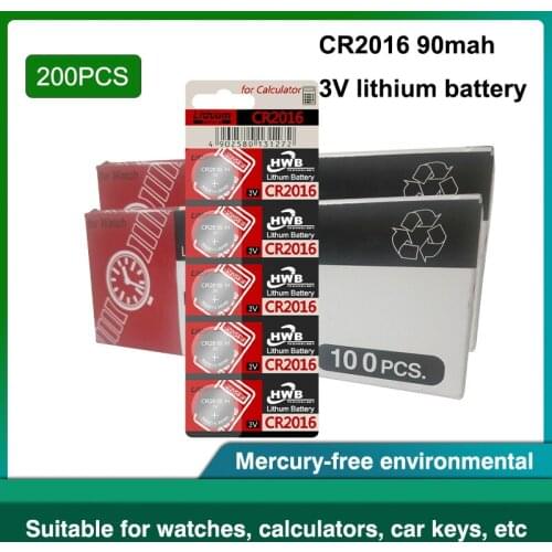 200pcs original brand For maxell cr2016 BR2016 DL2016 LM2016 KCR2016 ECR2016 3v button cell coin lithium batteries for watch