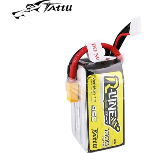 4pcs Tattu R-Line 1300mah 95c 4S/6S Lipo Battery Pack with XT60 Plug for professional FPV racing drone