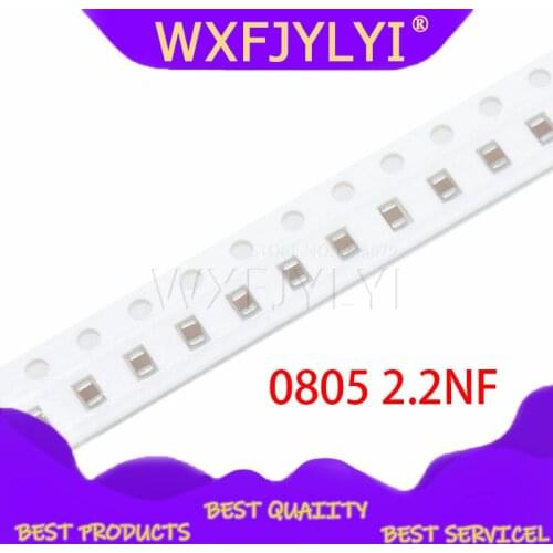 500pcs 2.2NF X7R Error 10% 50V 0805 222 SMD Thick Film Chip Multilayer Ceramic Capacitor