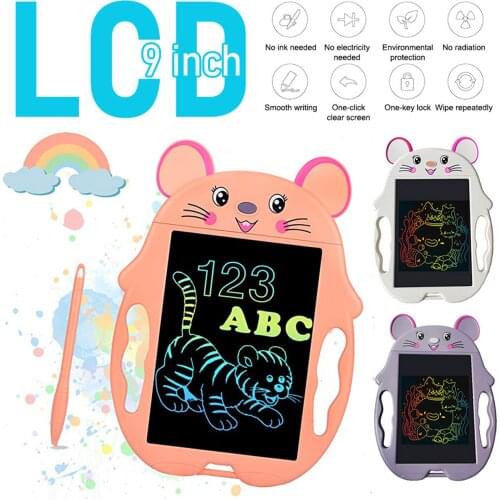 9 Inch LCD Writing Board Colorful Graffiti Drawing Board Erasable And Reusable Electronic Drawing Board ChildrenS Birthday Gift