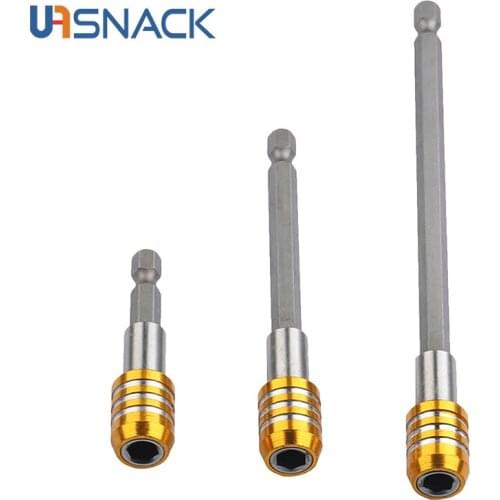 Golden Inch Hexagon Handle Quick Release Screwdriver Magnetic Bit Holder with Adjustable Collar Extension 60Mm 100Mm 150Mm